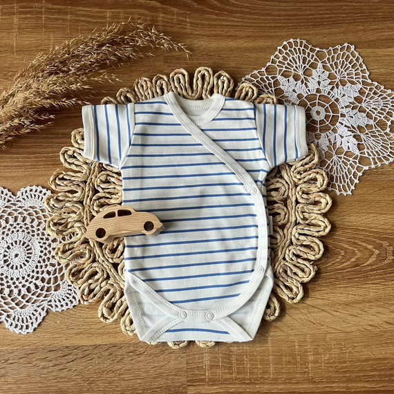 Body kopertowe z krótkim rękawem BK13625 Jeans Mamatti 