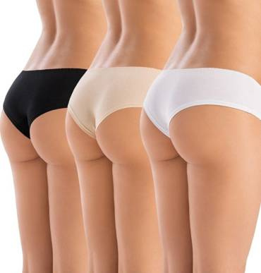 Figi bambusowe wielopak Braziboo Teyli - czarne/białe/beżowe