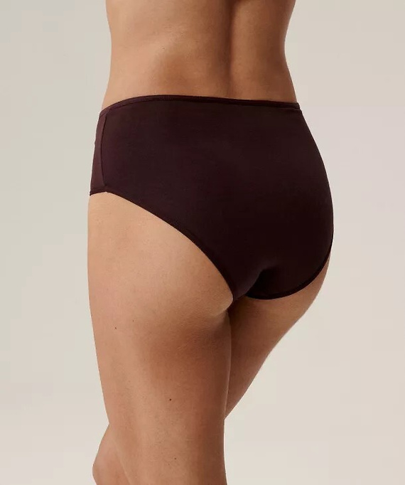 Atlantic Maxi 3CLP-011/Z25 – Figi damskie, bawełniane, 3-pak-beżowy-wino-fioletowy