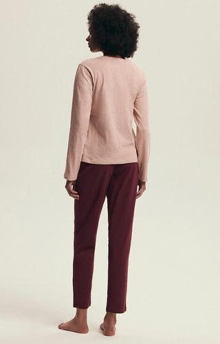 Bawełniana piżama damska Henderson Dorla 43733 – koszulka dł. rękaw + spodnie