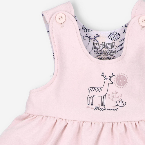 Sukienka z bawełny organicznej Jelonki Nini różowy 