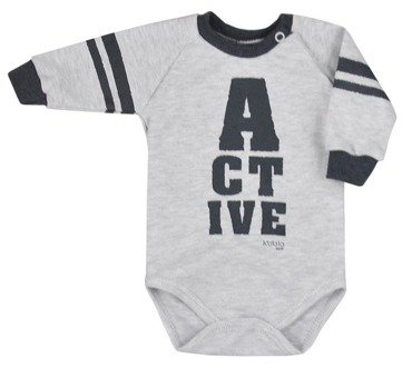 Body niemowlęce "ACTIVE" Koala jasno szare