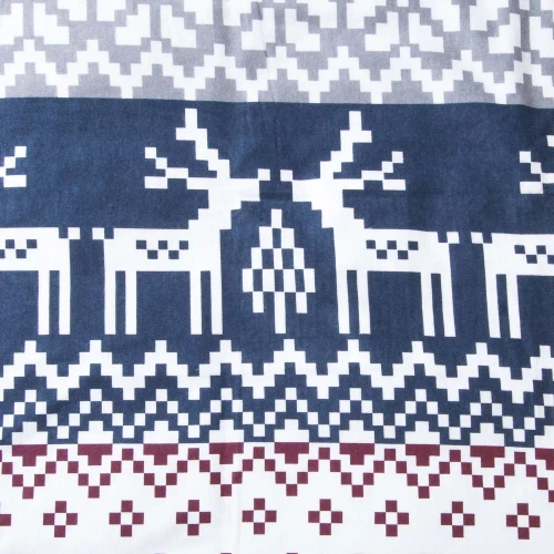 31515/1 Darymex Flanelove bordowa granatowa– świąteczna pościel flanelowa, komplet bawełniany, ciepła i przytulna