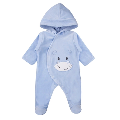 Pajac welurowy "Baby Love" Ewa Klucze - niebieski 