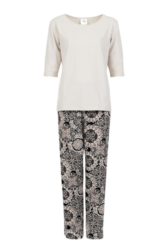 Piżama damska La Boheme Momenti Per Me beige 