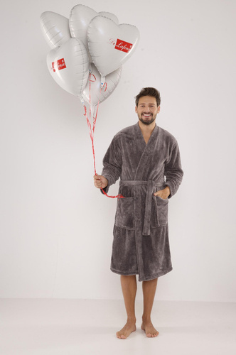 391 Hugo szlafrok męski De lafense - szary