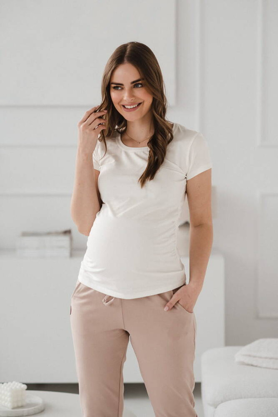 Bluzka ciążowa Belly Milk&Love kremowobiały
