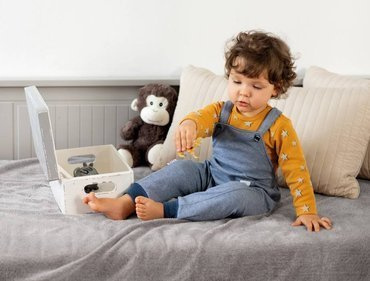 Ogrodniczki niemowlęce UNIQUE Ewa Klucze -grafit