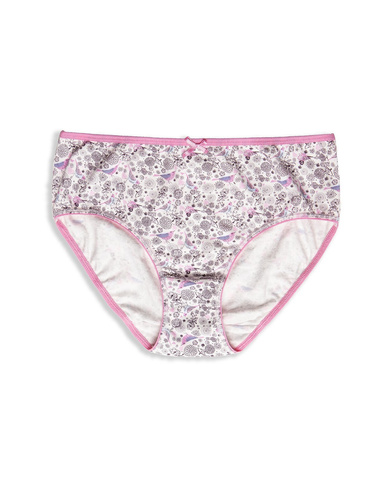  Figi Damskie L-122 BI-49  A'2 Lama niebieski biały różowy