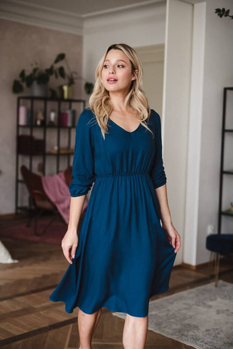 Sukienka ciążowa i do karmienia Lovely Dress Midi Milk&Love poseidon