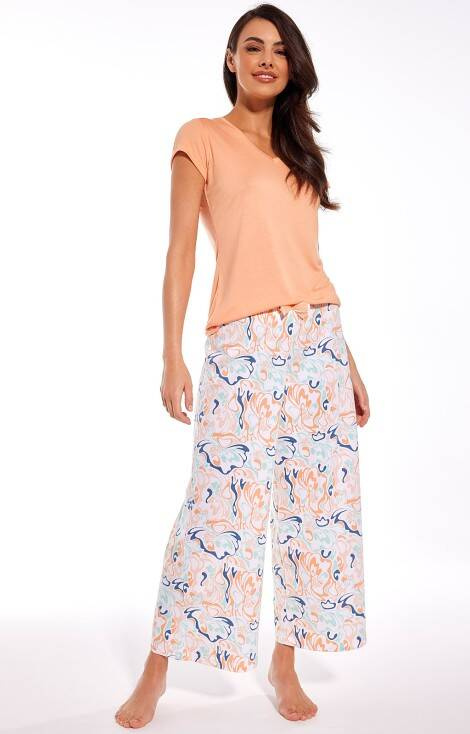 Piżama damska 743/277 Vanessa Cornette pomarańczowy