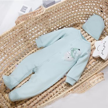 Pajac z nadrukiem Mellow Ewa Klucze - mięta