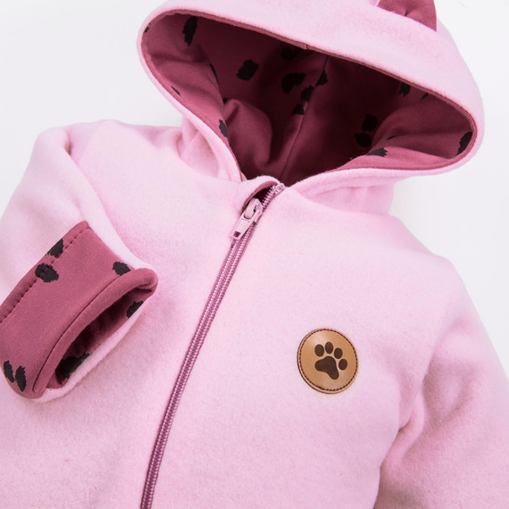 Pajac z kapturem Run & Fun Eevi - różowy