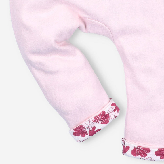 Spodnie dresowe z bawełny organicznej Wesoła Panda Nini różowy