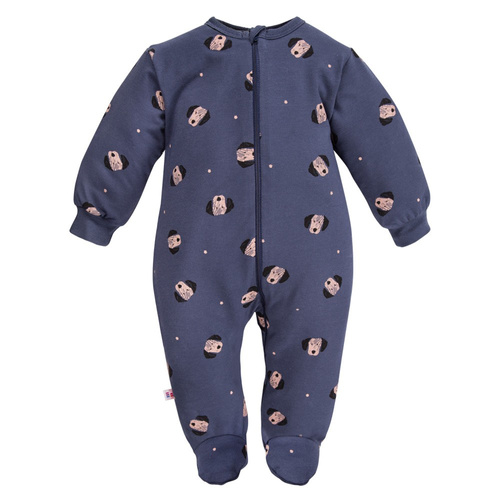 Pajac niemowlęcy Puppy Playtime Eevi - granatowy