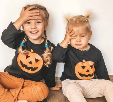 Koszulka dziecięca "DYNIA" na Halloween Moocha czarny