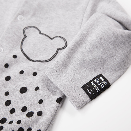 Pajac ze stópkami Magic Eevi - szary 