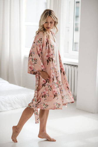 Szlafrok bambusowy Rajskie ptaki Milk&Love 