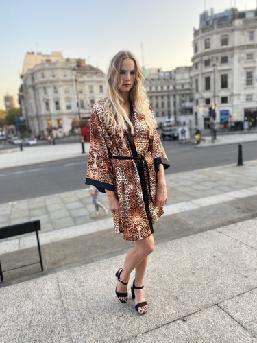 417 Valentina szlafrok damski Forex - beżowy