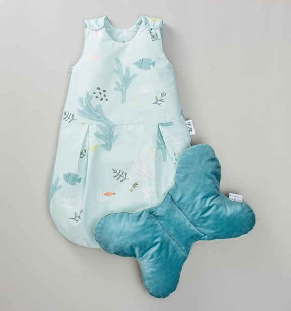 Śpiworek niemowlęcy z poduszką LUL-0033 Rybki Luli Lu