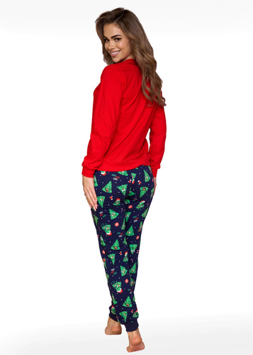  Piżama damska 671/419 Christmas Tree Cornette czerwony 