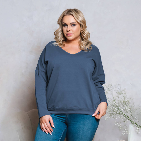 Bluza damska Karina Italian Fashion - jeansowy