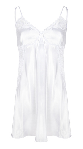 Hana Halka satynowa koszulka damska DKaren - biała