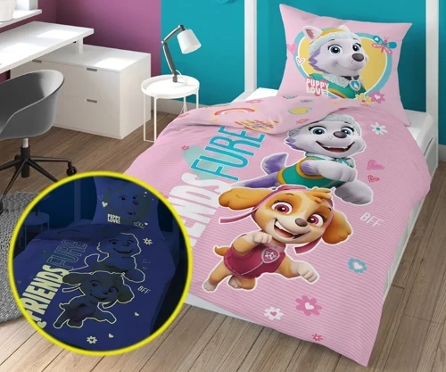 Pościel bawełniana świecąca w ciemności Psi Patrol PP 24 Psi Patrol Detexpol