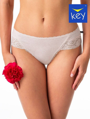 Figi damskie LPC 261  2-pak Key szary różowy