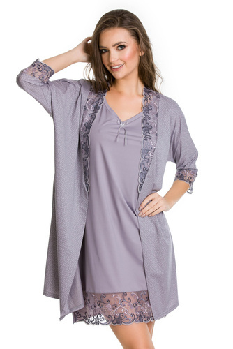 Szlafrok damski 05090 Stella Mediolano - szary