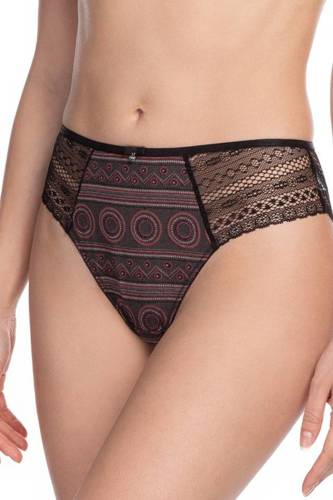 Figi Damskie L-1475 Bi  Lama czarny