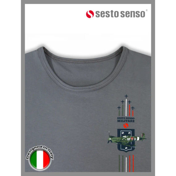 Piżama Męska długi rękaw i spodnie 2404 Military Sesto Senso - grafit