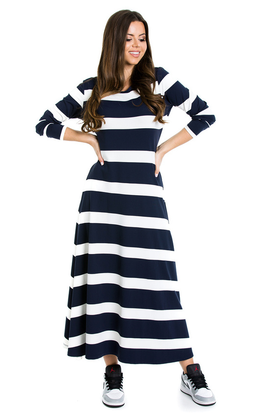 Sukienka 20018 Marine Mediolano granatowy