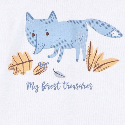 Bluzka z bawełny organicznej Skarby Jesieni Nini ecru