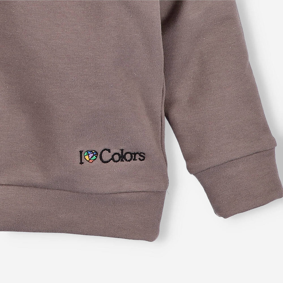 Bluza dresowa I love Colors - czekoladowy