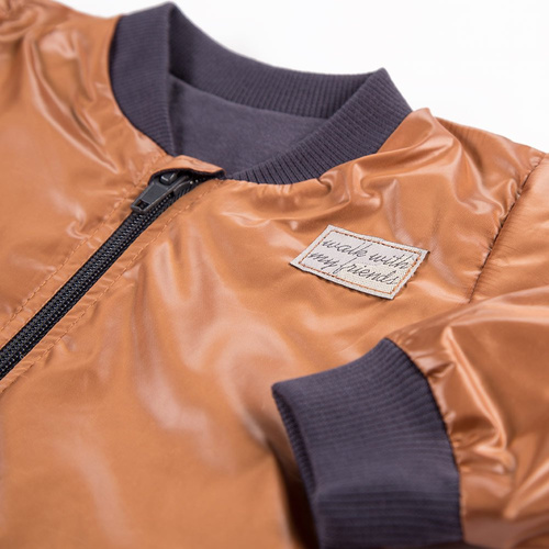 Kurtka bomberka na zamek Lazy Days Ewa Klucze - brąz