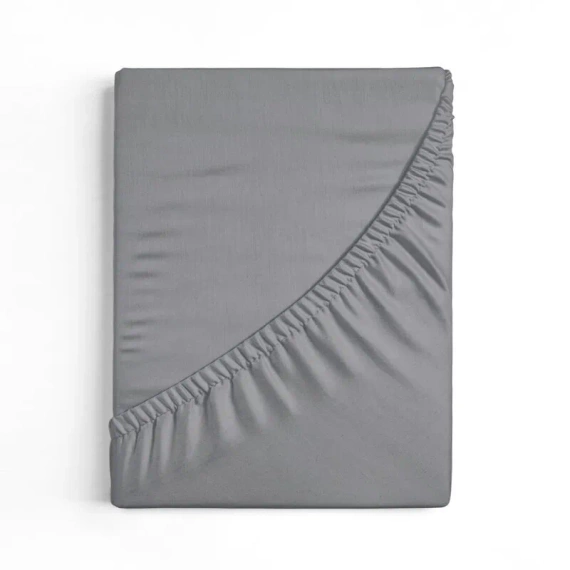 Jersey prześcieradło na wysoki materac Eurofirany stalowy