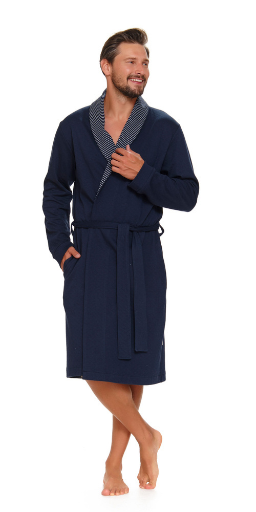SWS.5283 szlafrok męski Doctor Nap - navy blue
