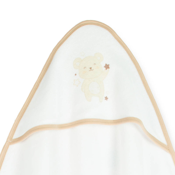 Niemowlęce okrycie kąpielowe Miś z gwiazdką Martex biały