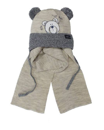 42-447 Komplet Czapka+ szalik dziecięca AJS mix-kolor