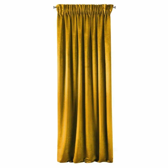 Zasłona gotowa na przelotkach Elina Design91 biały-musztardowy