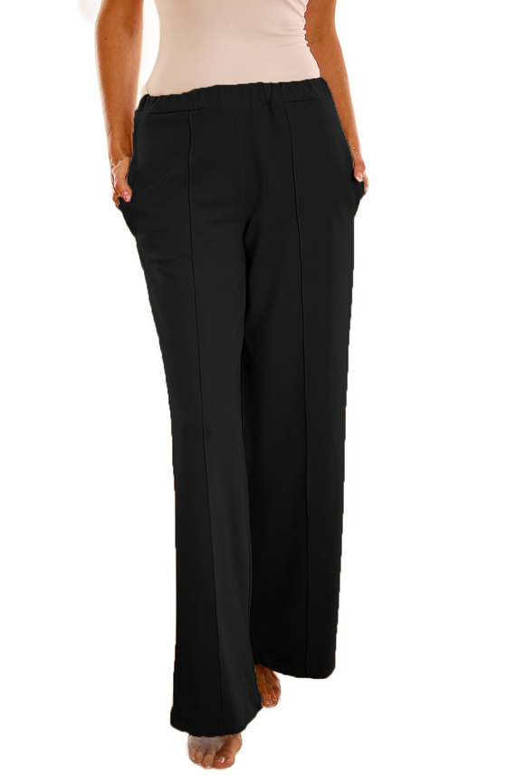 Damskie spodnie Flint z bawełny | szerokie nogawki | 95% bawełna, 5% elastan | polska produkcja Mirale