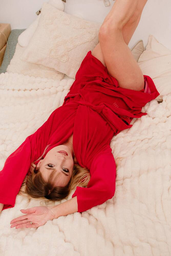 Szlafrok damski 667 Vermell  Forex - czerwony