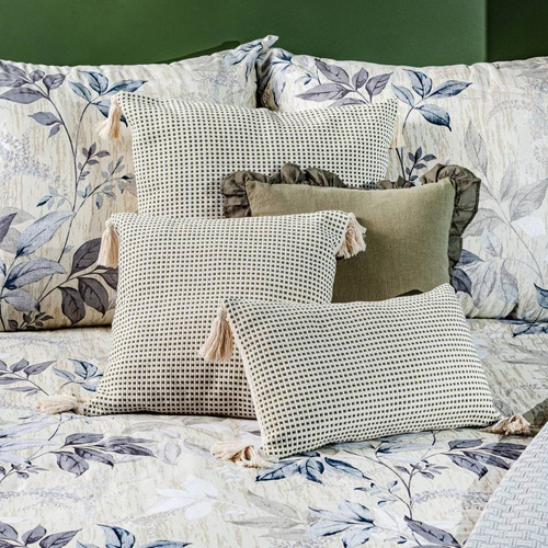 Poszewka z grubej tkaniny bawełnianej Montenegro Eurofirany oliwkowy