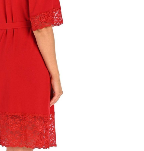 Damski szlafrok Gloria Teyli - czerwony