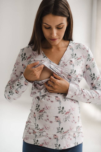 Bluzka do karmienia i ciążowa Milk Bar Milk&Love w magnolie