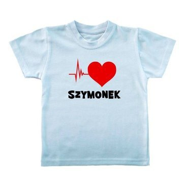 "Puls serca" Koszulka dziecięca krótki rękaw  Moocha biały