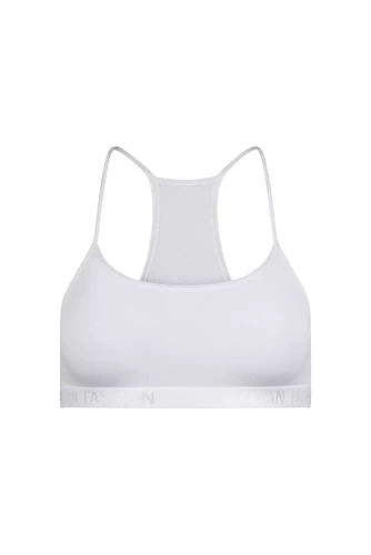 Stanik dziewczęcy, wąskie ramiączko Nikola Italian Fashion- biały