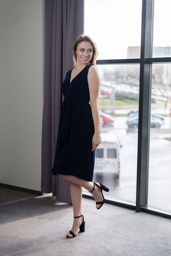 Zwiewna sukienka ciążowa 120 MIRACLE-wzór