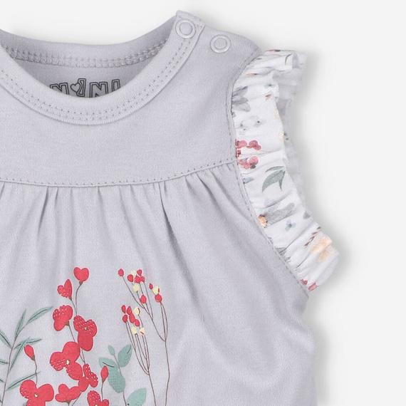 Śpiochy z bawełny organicznej Łąka Nini szary